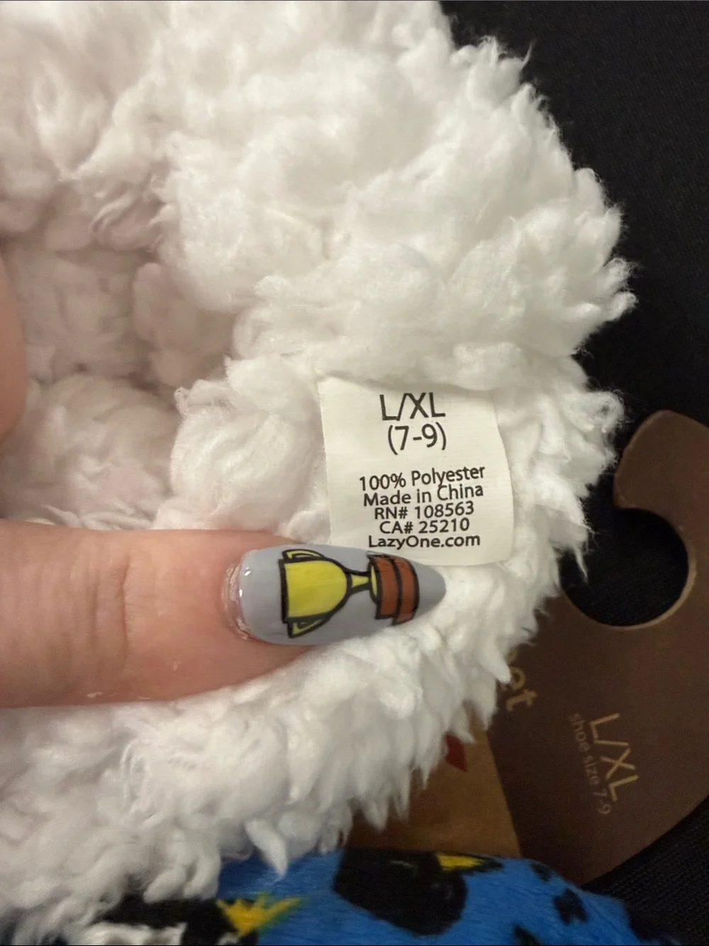 Lazy One Kids Blue Penguin Fuzzy Feet Slippers